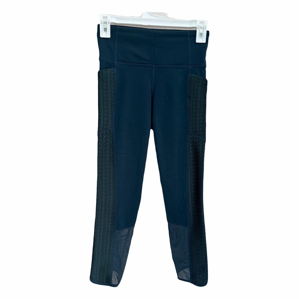 Athleta Mosaic Chaturanga To Town crop Legging High-Rise Mesh Side Panels XS Gym